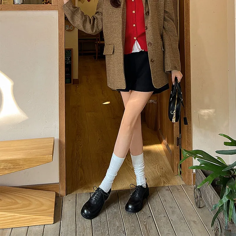 Accomplishment Oxfords Round Toe Derby Shoes For Women Handmade Horse Leather in Brown/Black