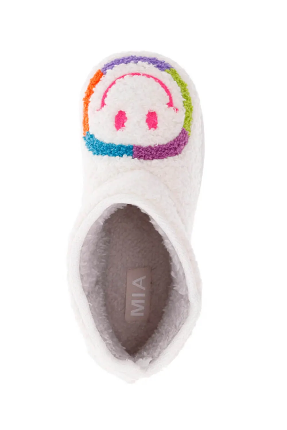 MIA Smiley Face Slipper Booties for Women in Rainbow | GS1412404-MULTI Pirahna Plant Slippers