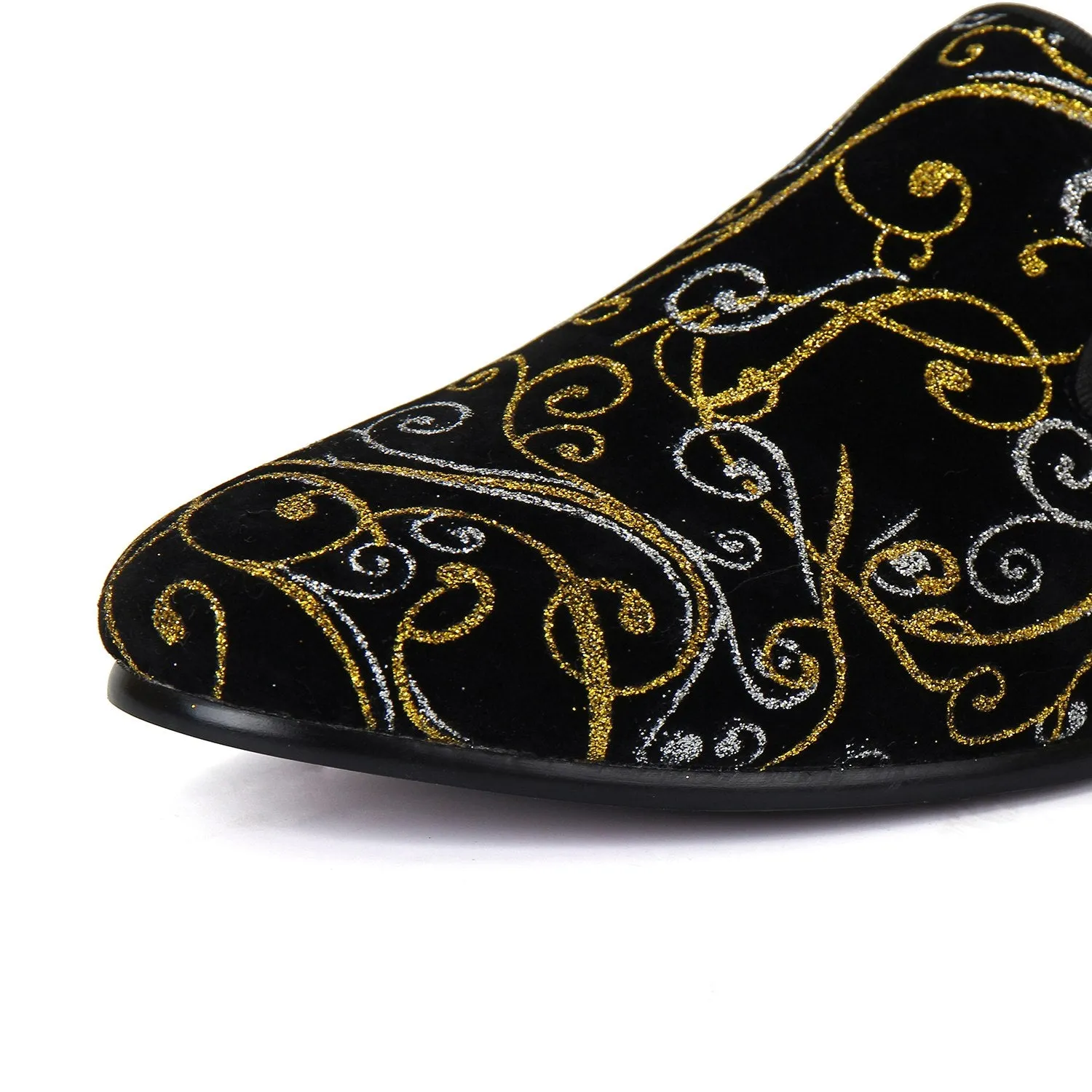 Mississippi Slide Harpelunde Paisley Men Loafers Slip On Wedding Shoes Velvet Slippers