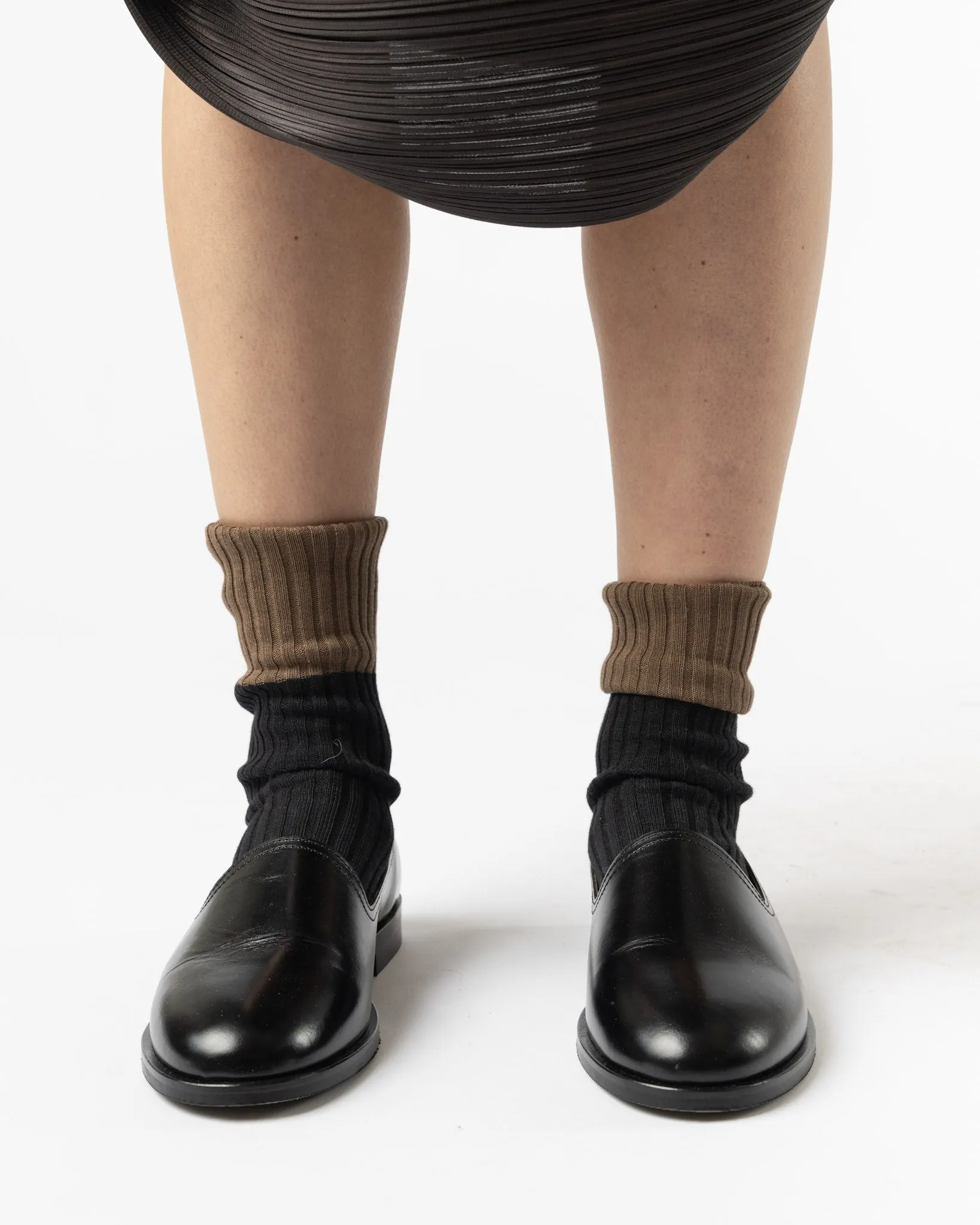 Jacques Solovire Paris Slim in Black Montana Calf Cat Mom Slippers