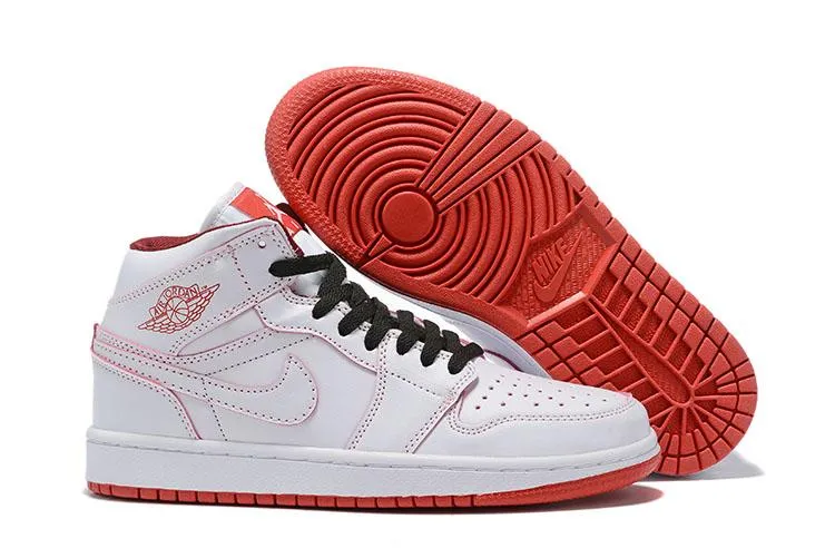 Nike Air Jordan 1 Mid SE 'White Gym Red' Sneaker Shoes Sale Men Size 7-12 Asics Road Running Shoes