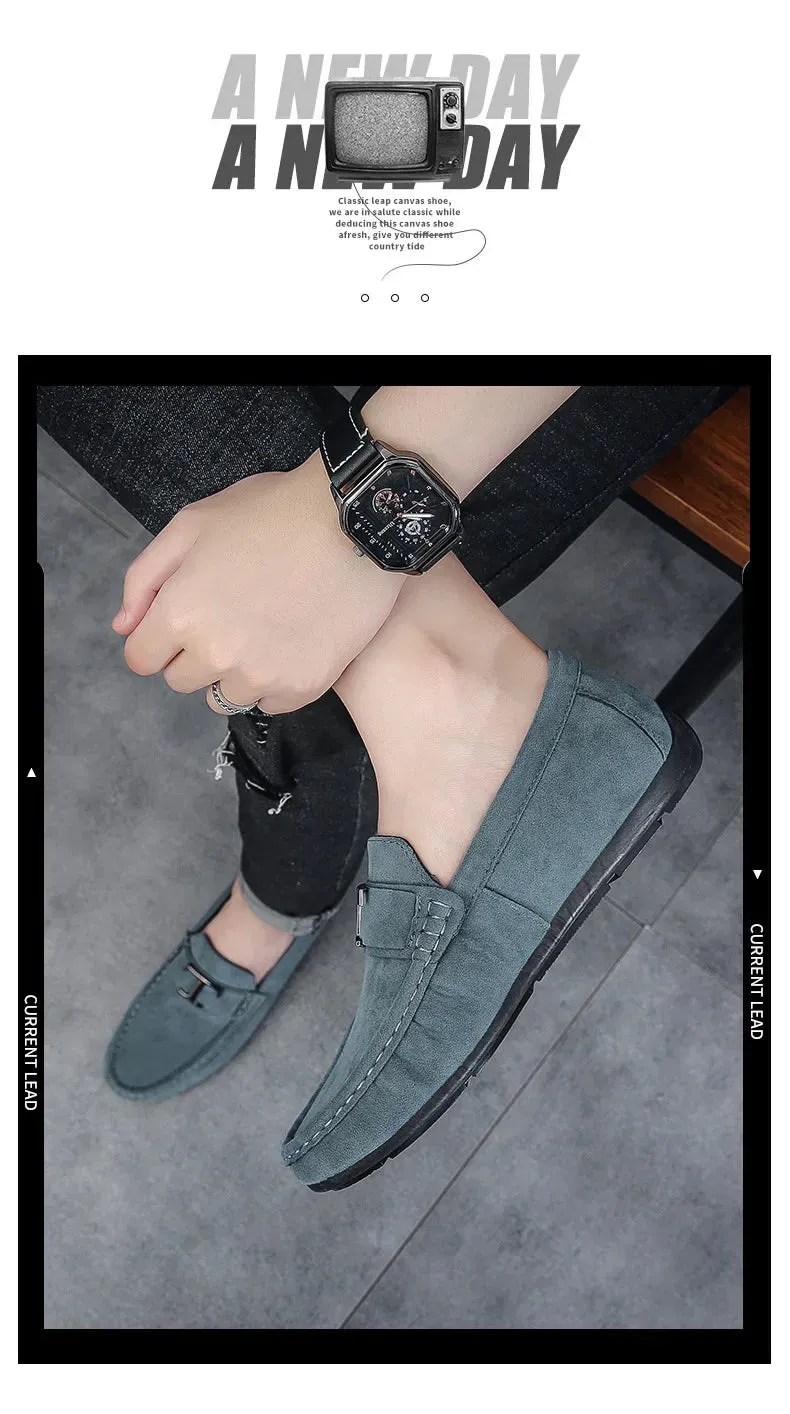 Mens Shoes Leather Male Men's Men Sneakers Shoes for Men Luxury Designer Brand Casual Loafers Flat Flats Leather Man Shoes Flat Foot Shoes For Gym