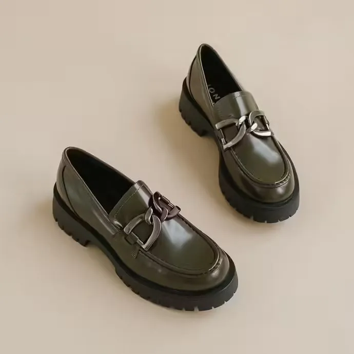 JONAK PARIS FLAT HEEL LOAFERS WITH BITES Loafers Wide Width