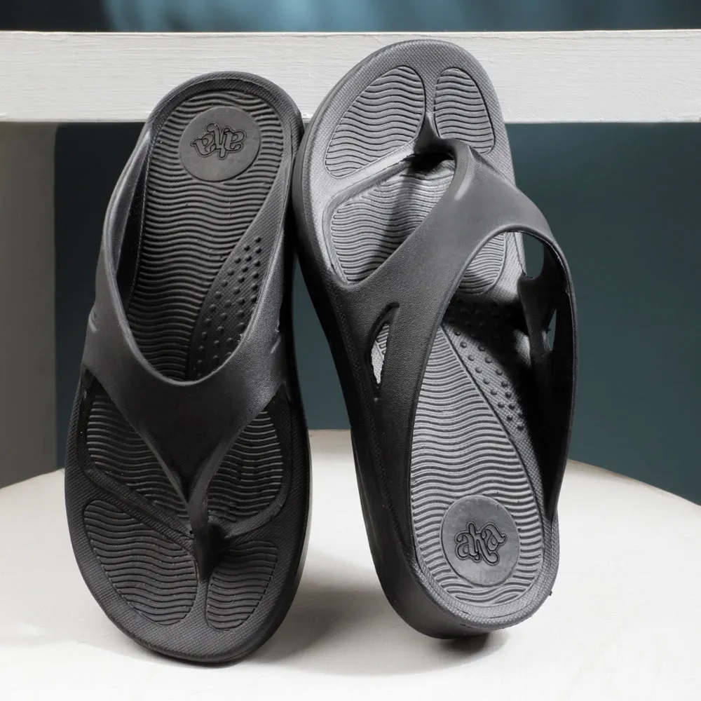 A-HA Casual Black Slippers For Men STEP-STAR By Liberty Glass Slippers Korean Drama