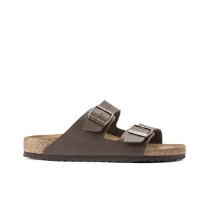 Silver Flat Sandals BIRKENSTOCK ARIZONA BIRKO FLOR HARD FOOTBED R (REGULAR)