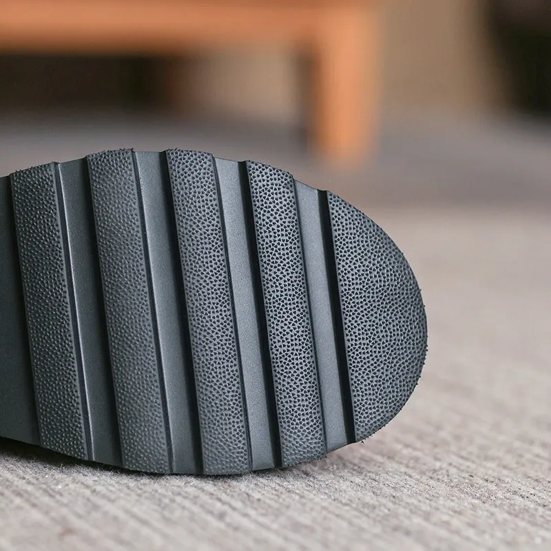 Classic Leather Oxfords Horse Leather 80mm Platform Derby Shoes in Brown/Coffee