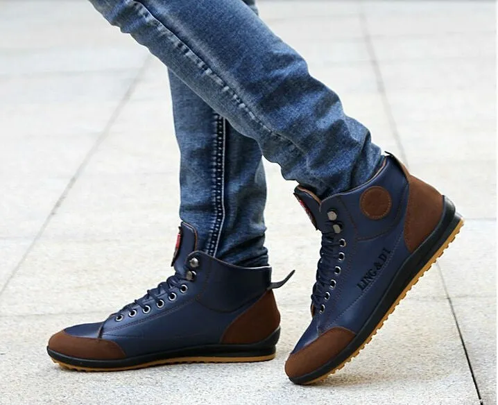 Toe Shoes Men's Autumn & Winter Leather Boots