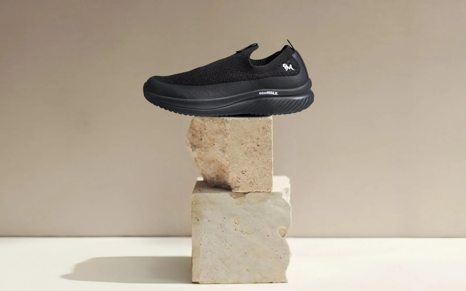 Ease Walk Slip Ons : Black Slip On Sneaker Boots