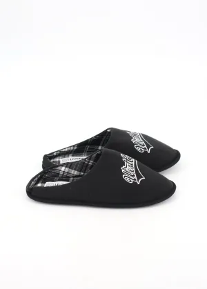 Slipper Sock Slippers Men's Printed Slippers,Black