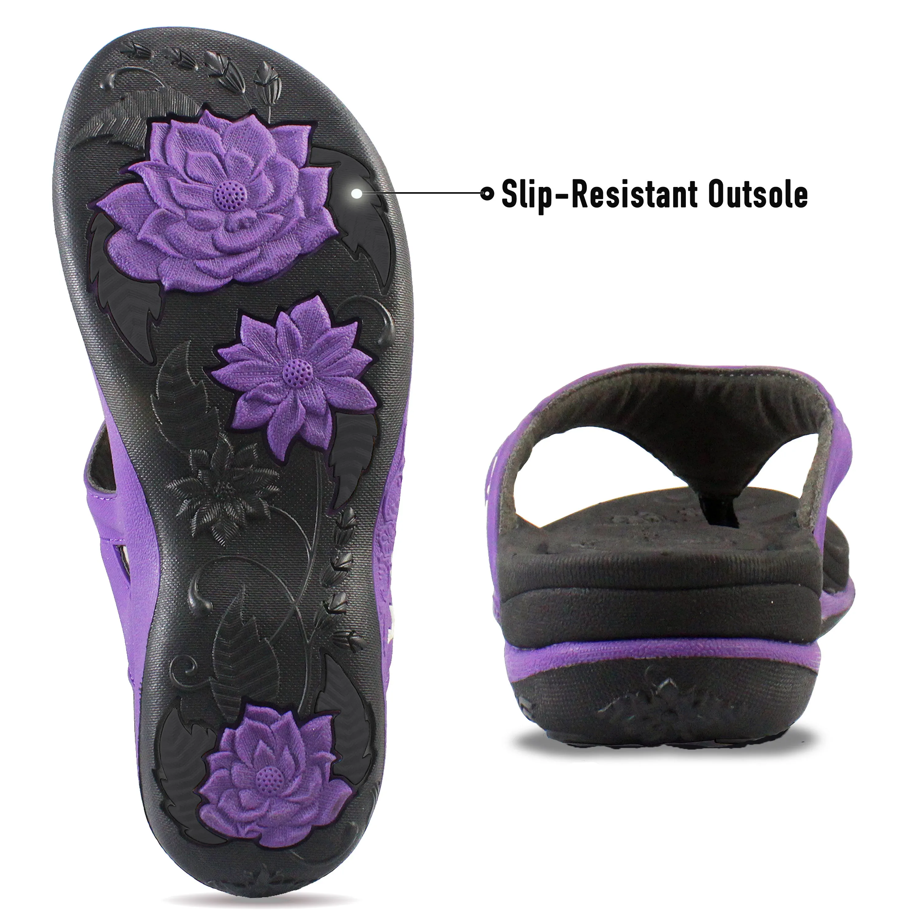 Fake Flip Flops Women Signature: 7532 Purple
