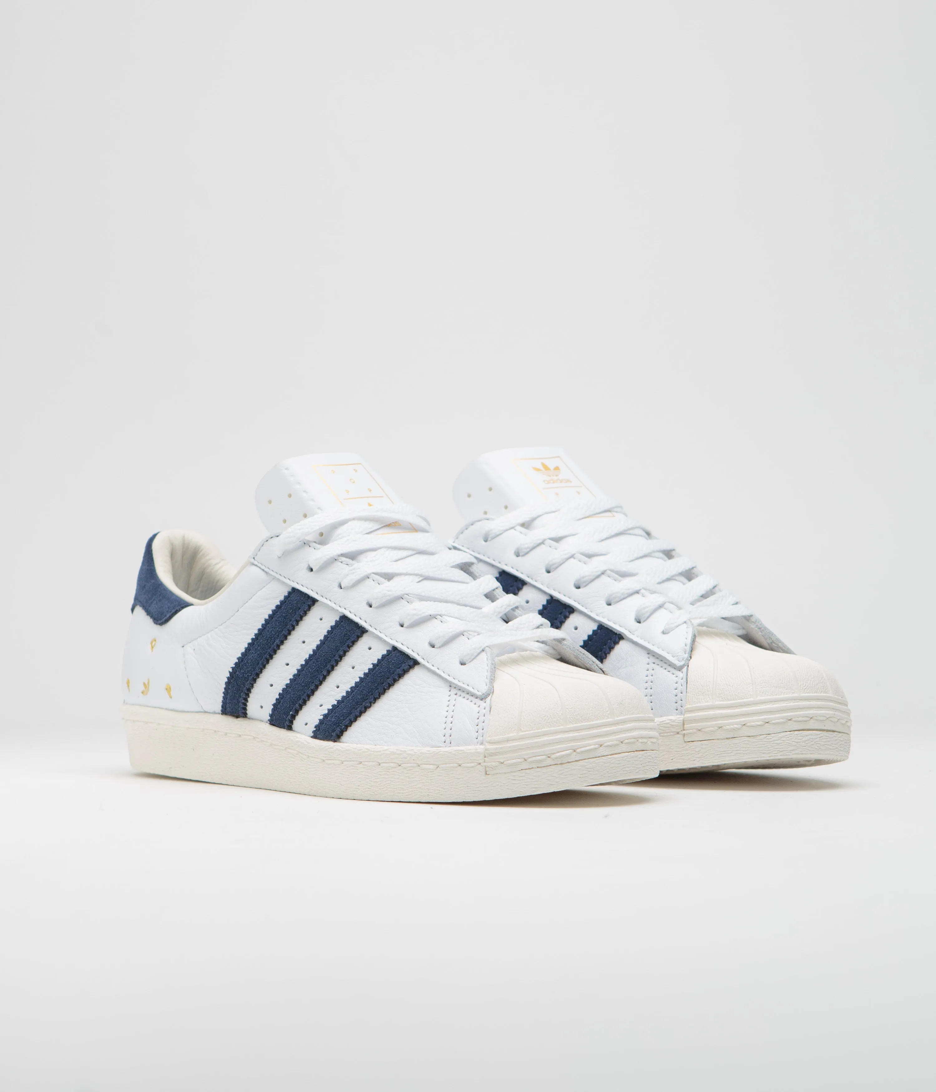 Adidas Sleek Shoes Adidas x Pop Trading Company Superstar ADV shoes - FTWR White / Collegiate Navy / Chalk White
