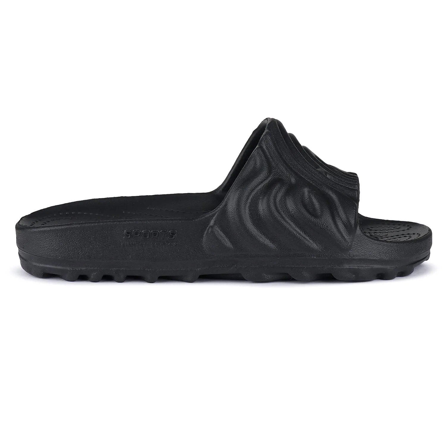 Bersache Extra Soft Classic Casual with Back Strap Regular wear with Ultra Soft & Flexibility Technology Flip-Flop for Men's/ Boy's 6050-Black Adjustable Slippers