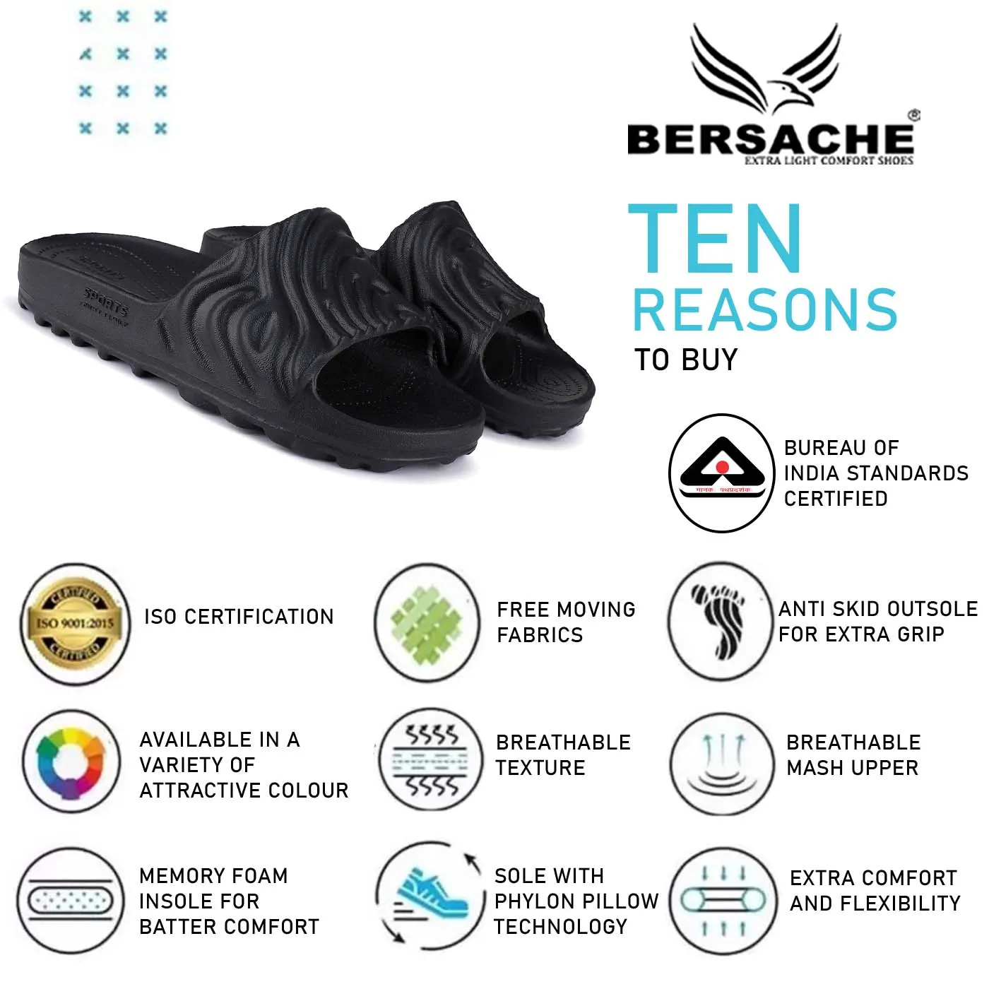Bersache Extra Soft Classic Casual with Back Strap Regular wear with Ultra Soft & Flexibility Technology Flip-Flop for Men's/ Boy's 6050-Black Pope Slippers