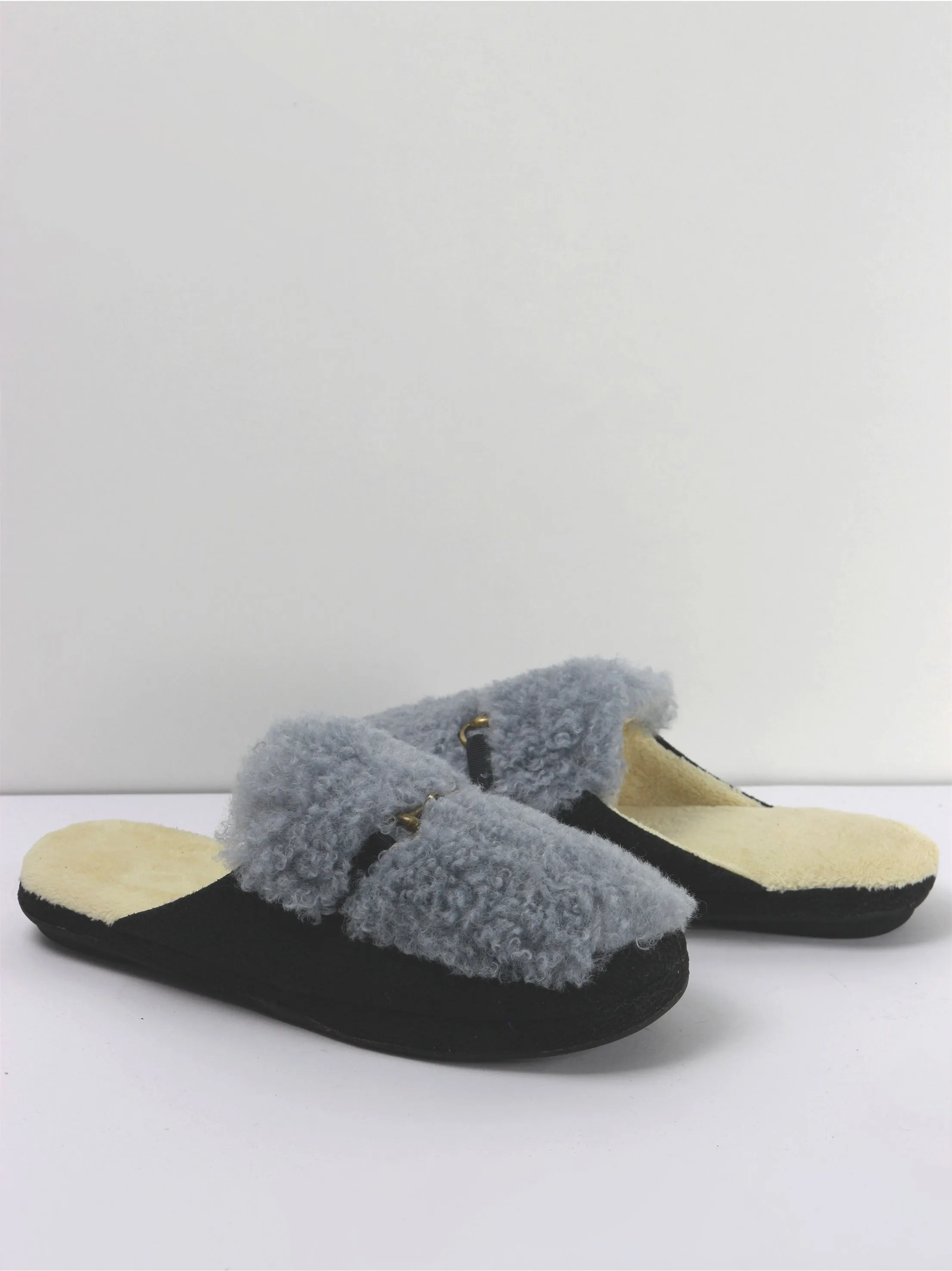 Platform Slippers Sand Women's Anti Skid Rubber Sole Slippers,Black/Blue