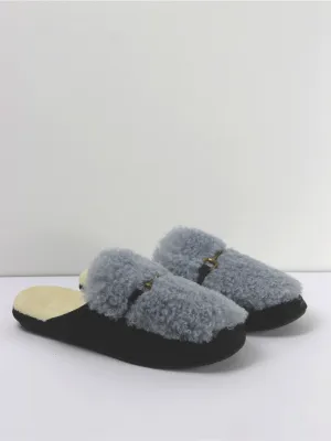 Women's Anti Skid Rubber Sole Slippers,Black/Blue Pickle Slippers