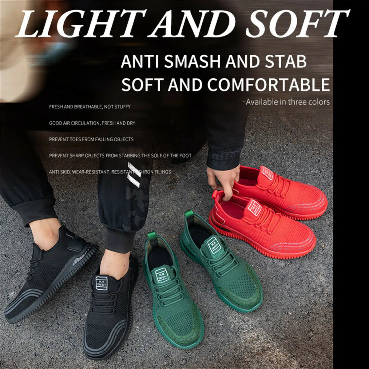 Best Work Boots In The World Composite Steel Toe Shoe Men Indestructible Safety Sneaker Comfortable Work Shoes