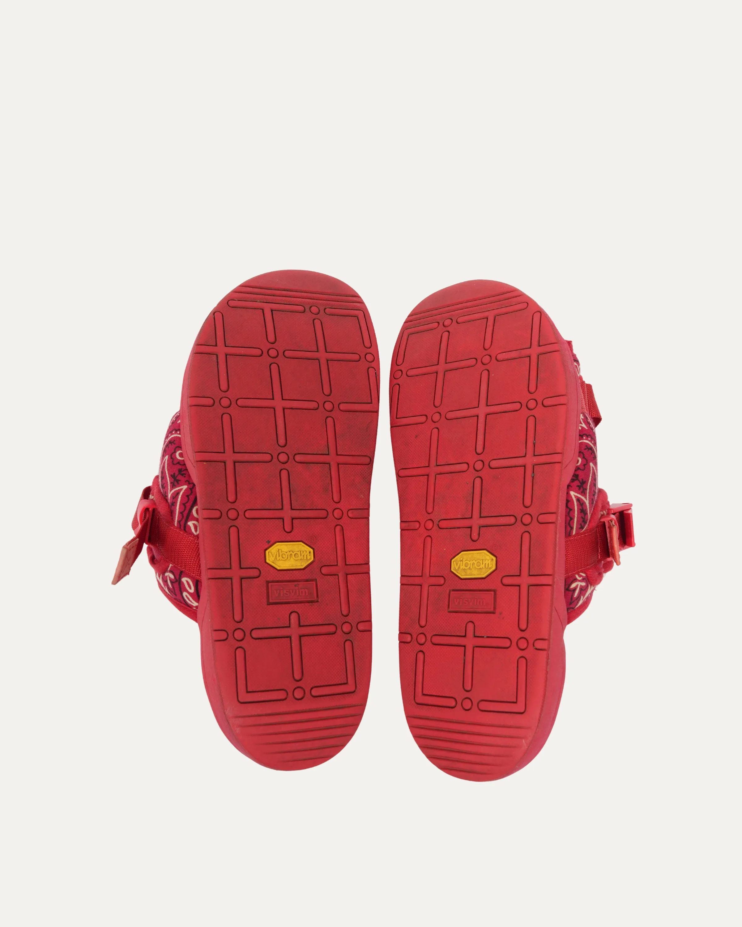 Timbs Sandals Red Paisley Bandana Christo Sandals