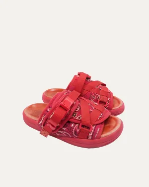 Dana Sandals Red Paisley Bandana Christo Sandals
