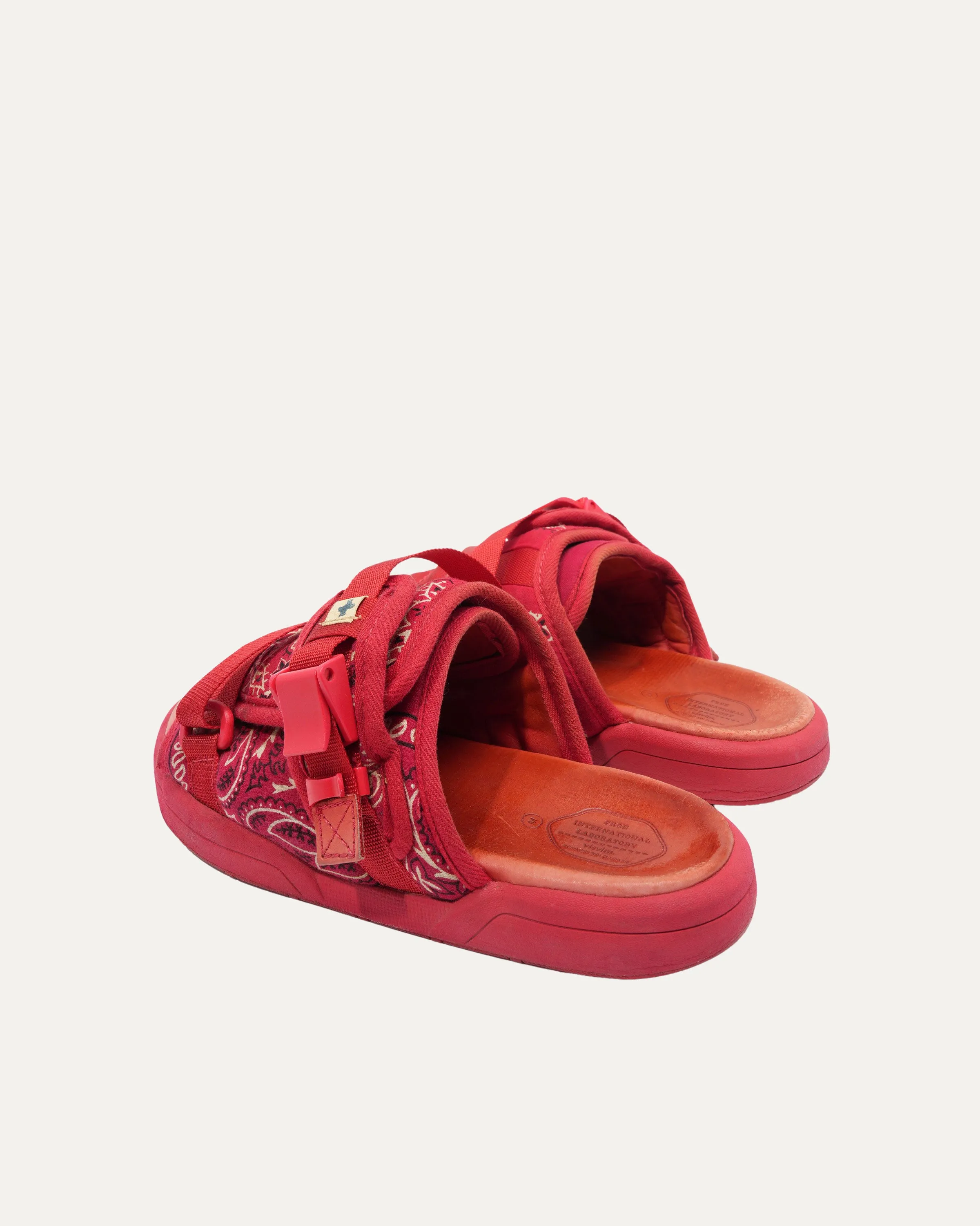 Red Paisley Bandana Christo Sandals Trendy Sandals 2025