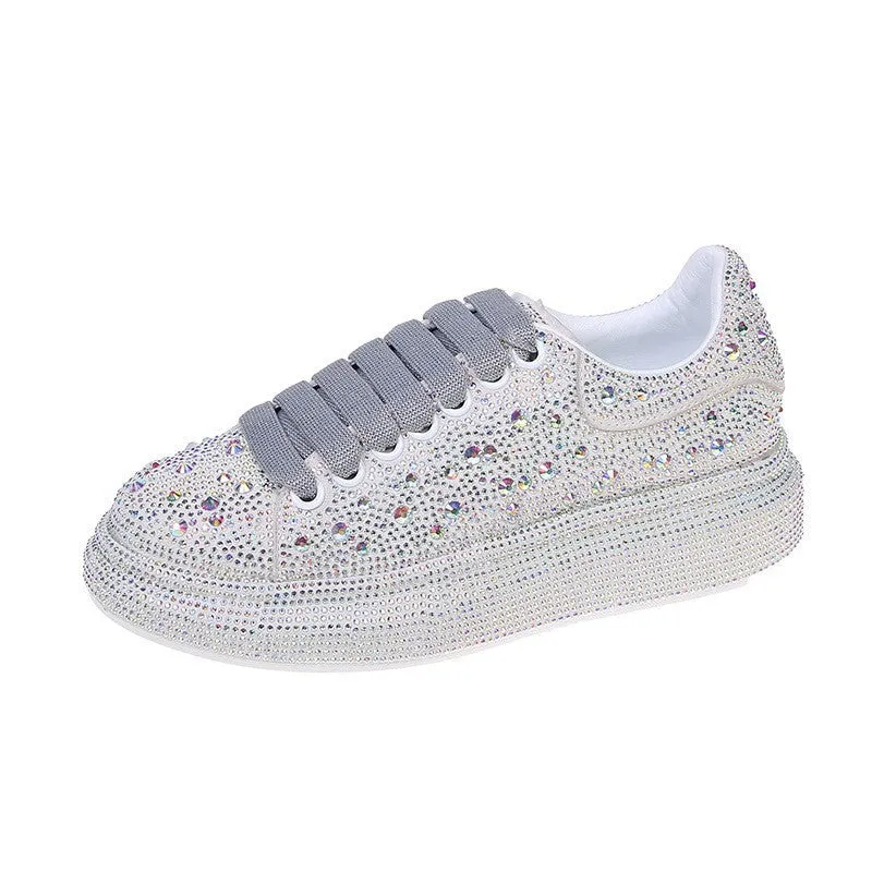 Ladies Harley Davidson Sneakers Women's Rhinestone Chunky Bottom Casual Trainers Shoes