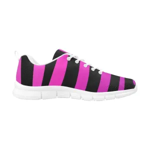 Uniquely You Womens Sneakers, Black Strip and Purple Running Shoes by inQue.Style Best Shoes For Running On The Road