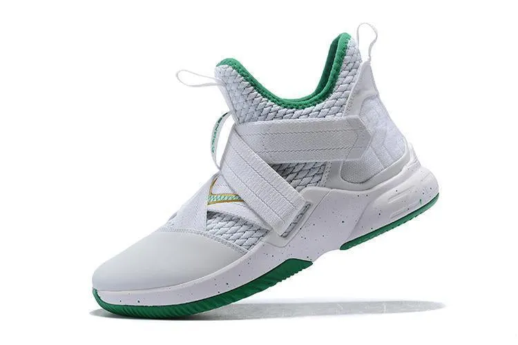 Asics Shoe Width B Or D Nike Lebron Soldier XII 12 SFG EP Grey White Green Men Shoes Sale Size US7,8,8.5,9,10,11,12