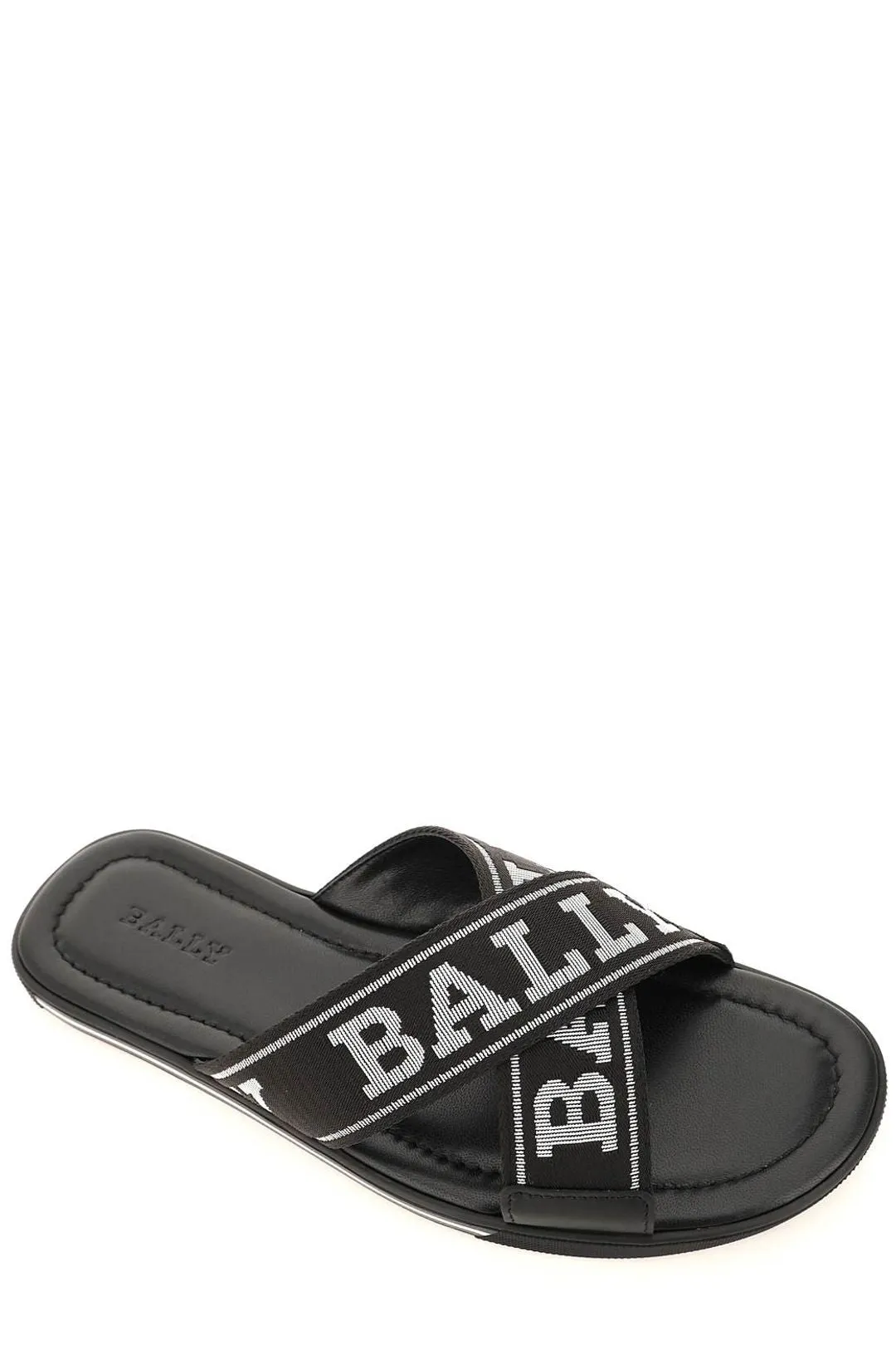 Sandals With Bow Bally Cross Logo Band Slides