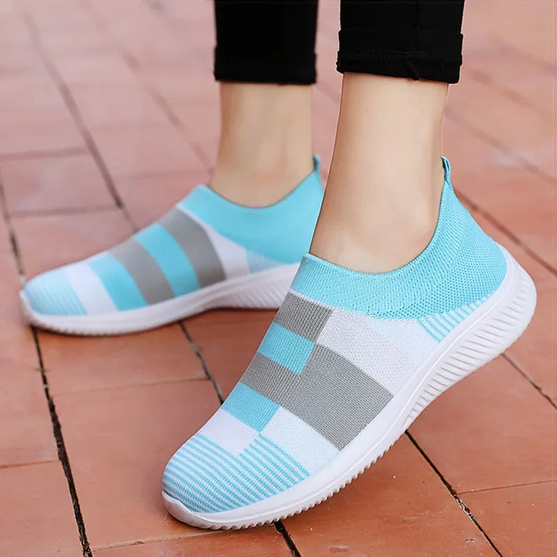 Donald Trump Sneakers Vulcanized Knitted Sneakers Shoes For Women
