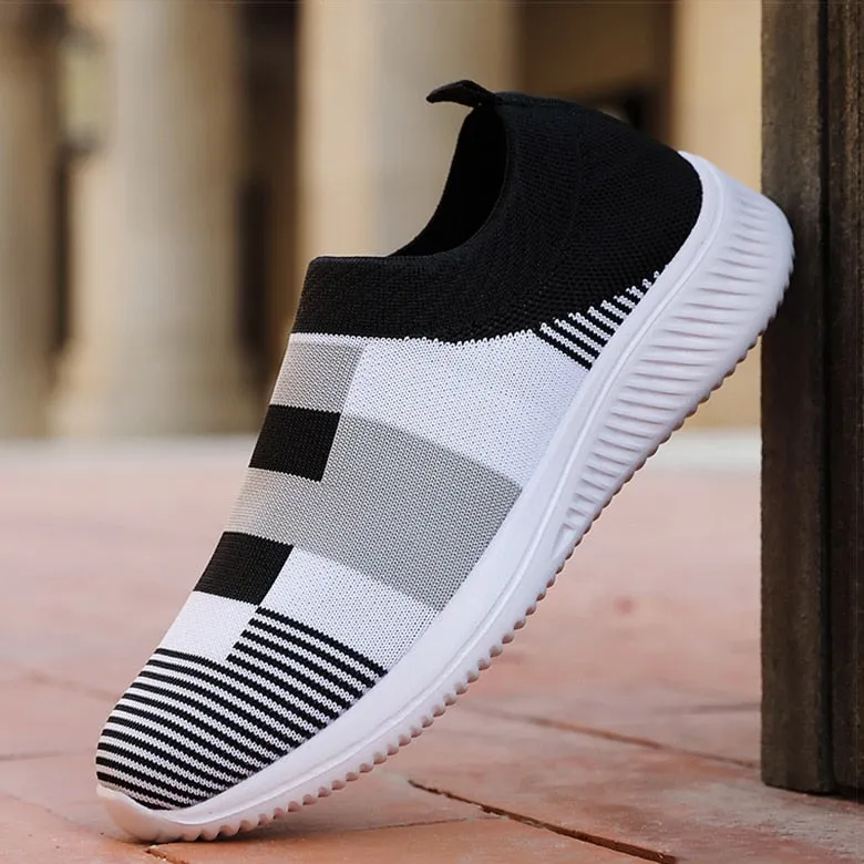 Vulcanized Knitted Sneakers Shoes For Women Sneakers High Top Nike