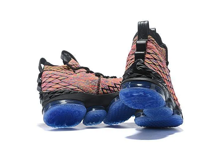 Nike Lebron XV 15 Black Rainbow Blue Men Shoes Sale Size US7,8,8.5,9,10,11,12 Asics Shoes Categories