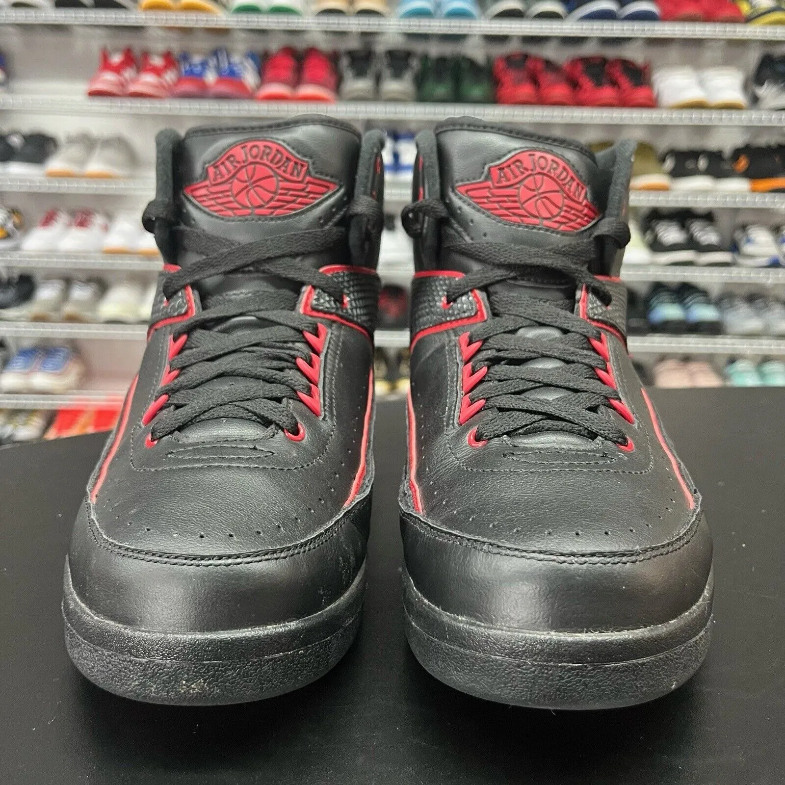 Men's Size 10 NIKE AIR JORDAN 2 RETRO "ALTERNATE 87" BLACK-VARSITY RED 834274-001 Asics Shoes Workout