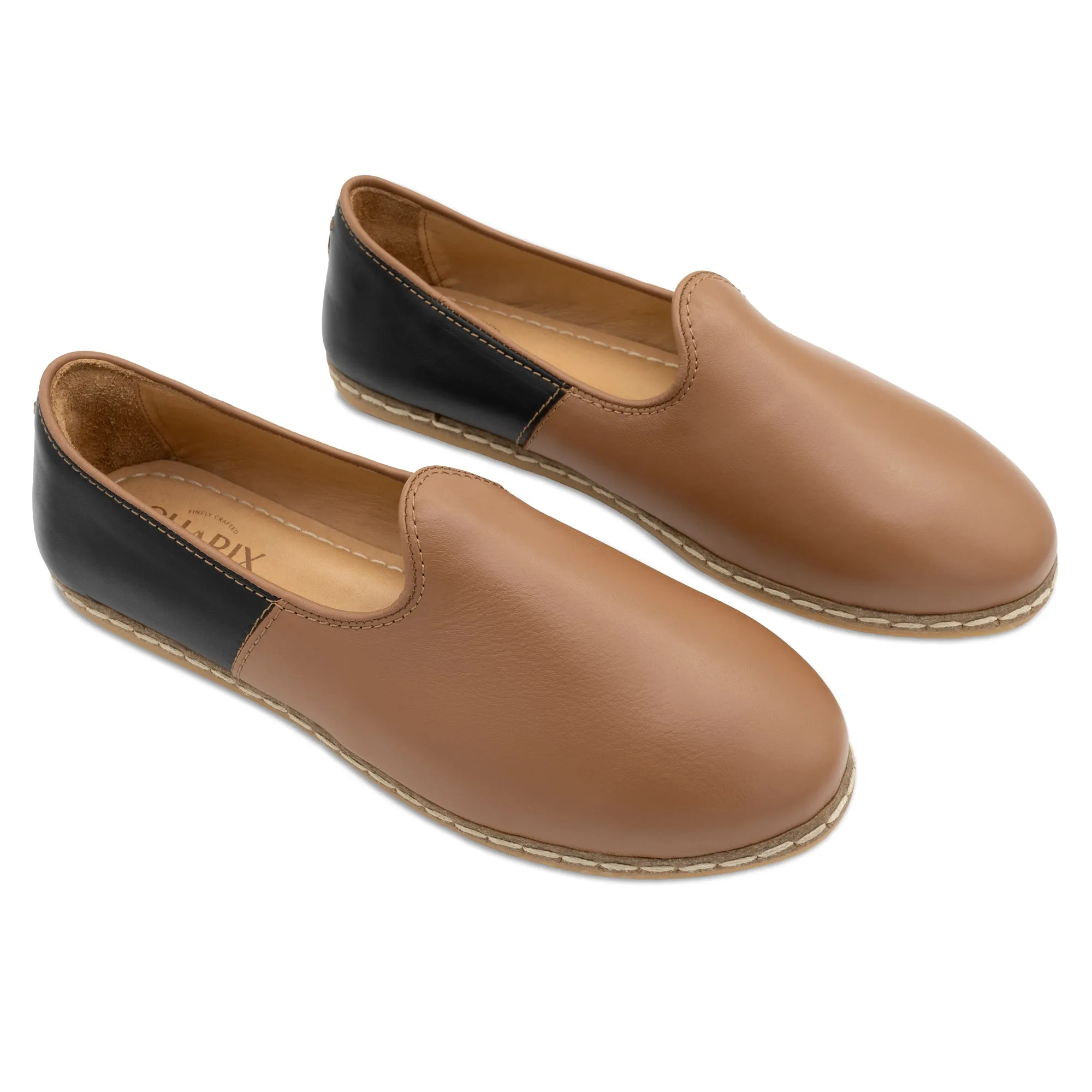 Extra Wide Slip On Shoes For Swollen Feet Camel Black Slip Ons for Men