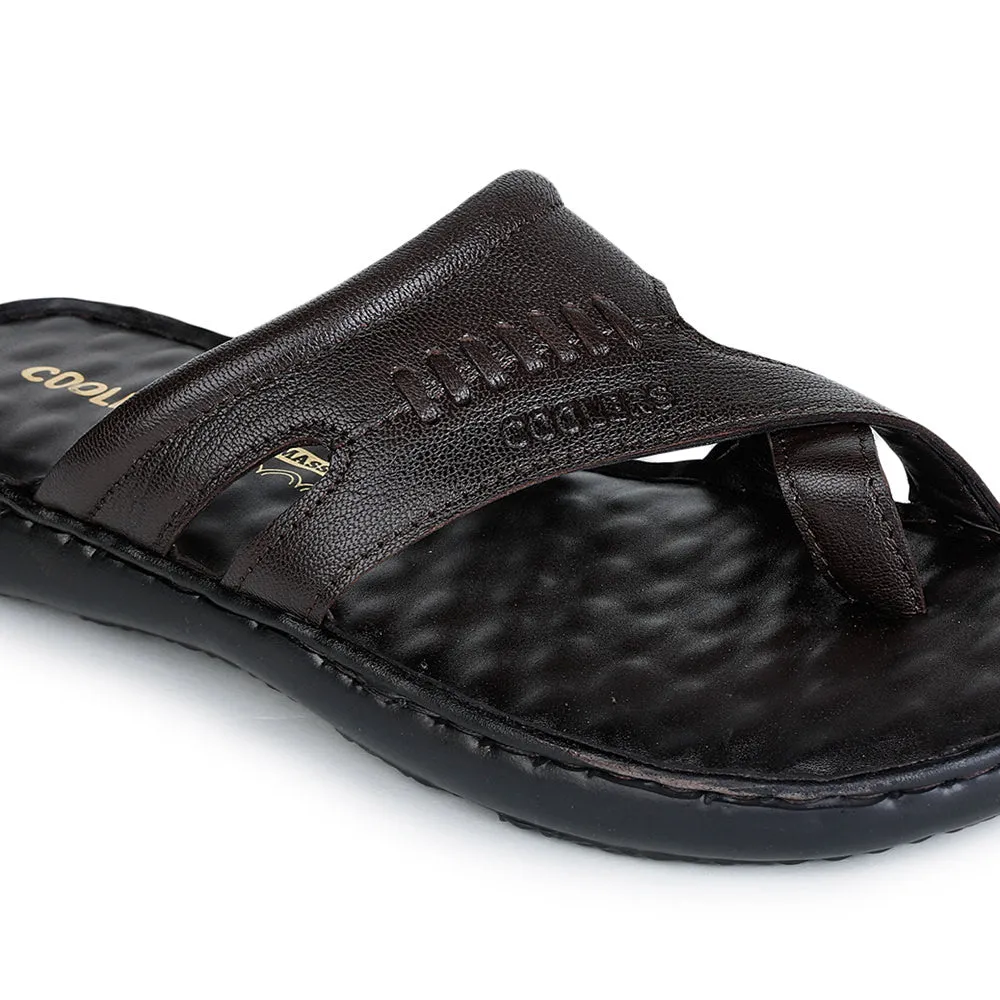 Coolers Casual Brown Toe Ring Slippers For Men MONLIGHT-4 By Liberty Toddler Slippers With Grips