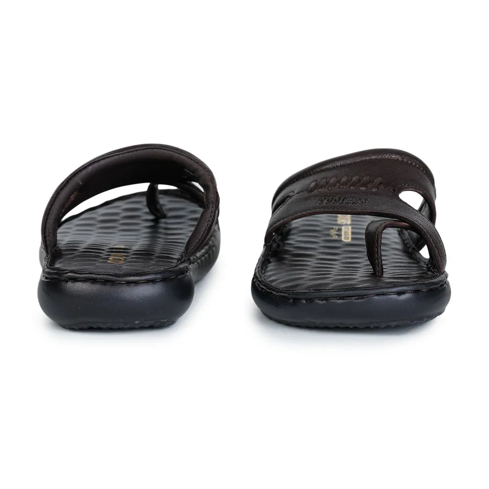 Coolers Casual Brown Toe Ring Slippers For Men MONLIGHT-4 By Liberty Crocheted Slippers Patterns