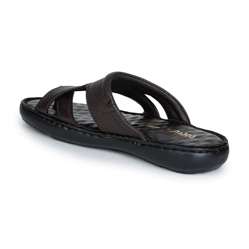 Coolers Casual Brown Toe Ring Slippers For Men MONLIGHT-4 By Liberty Open Toed Slippers
