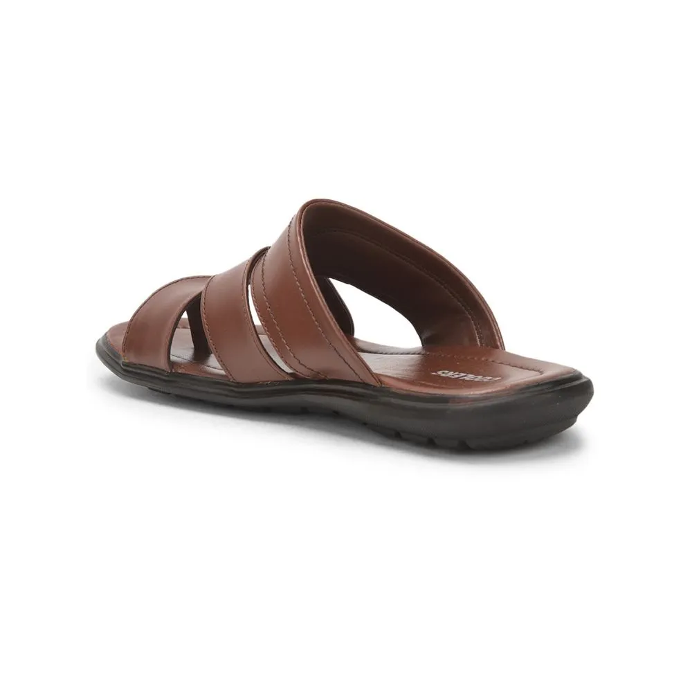 Grey Slides Coolers Casual Tan Toe Ring Slipper For Men LG-735 By Liberty