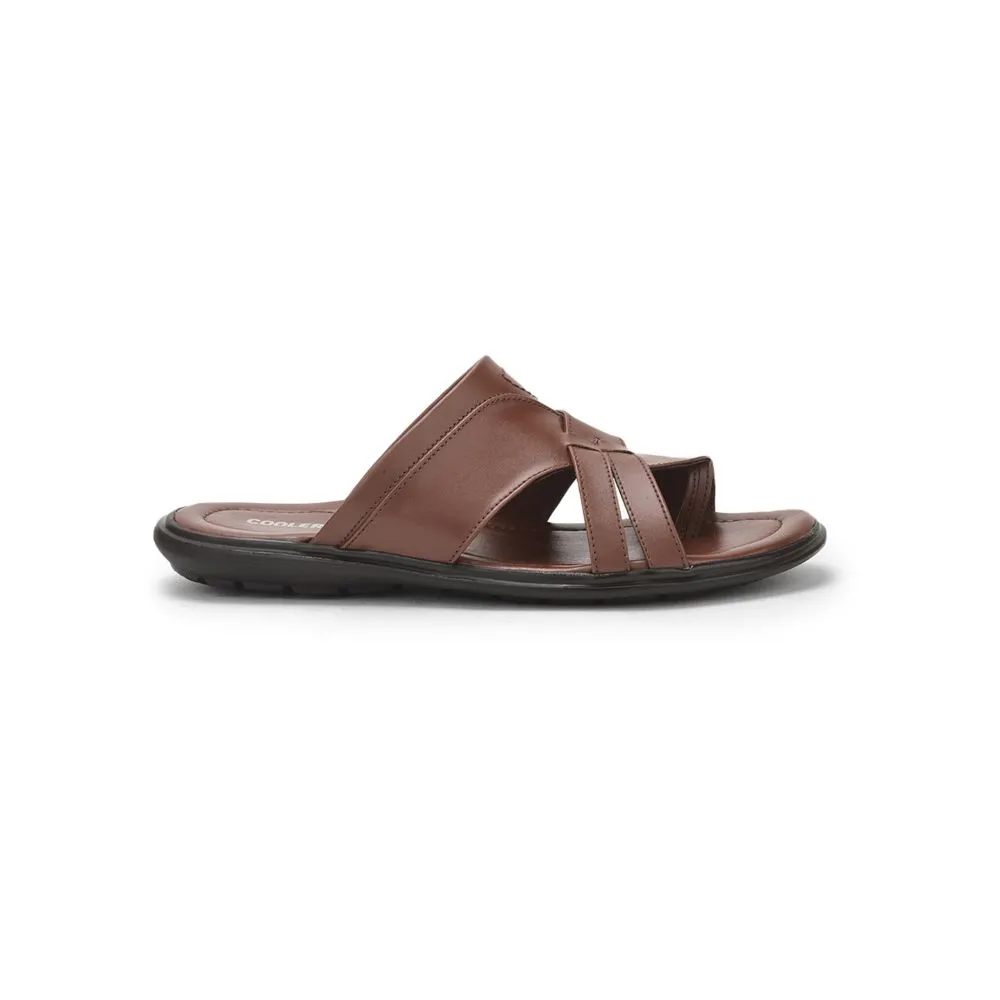 Coolers Casual Tan Toe Ring Slipper For Men LG-735 By Liberty Slides And Go