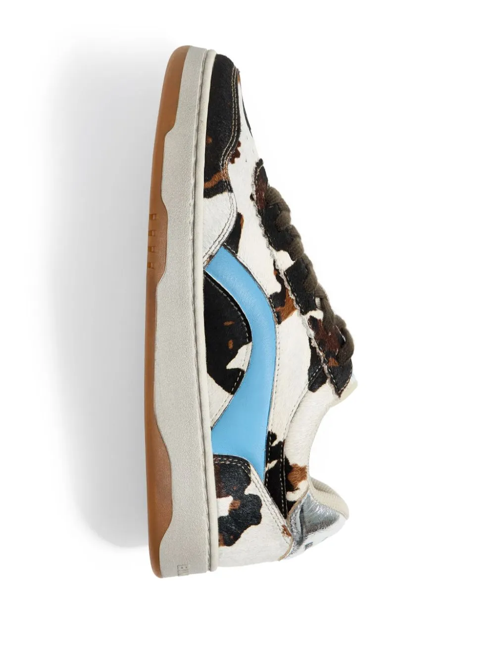 cow-print leather sneakers High-top Sneakers Fashion