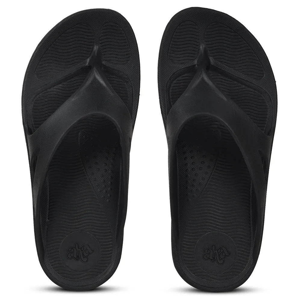 A-HA Casual Black Slippers For Men STEP-STAR By Liberty Slippers Target