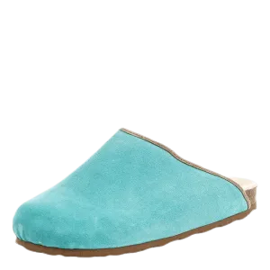 Muffy Suede Green Adjustable Slides