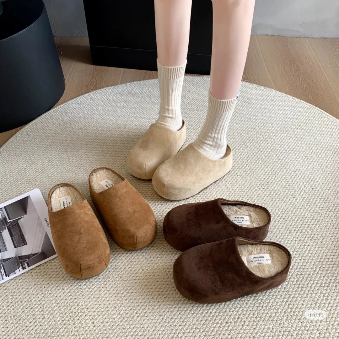 Cozy Suede Winter Slippers with Plush Lining Non-Slip Sole Bunny Slippers Walmart