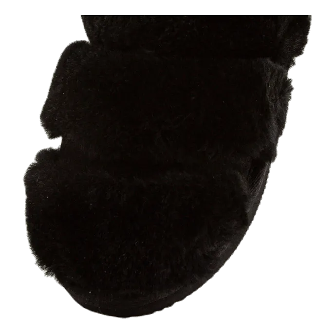 Big Fluffy Slippers Svava Black