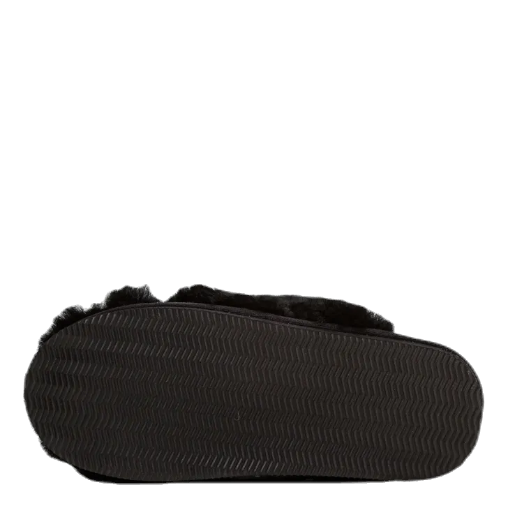 Svava Black Slippers Print