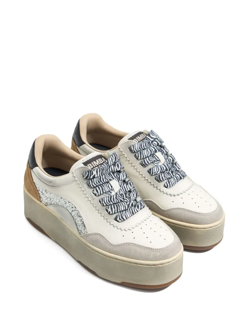 Silver Metallic Sneakers Cupsole platform sneakers