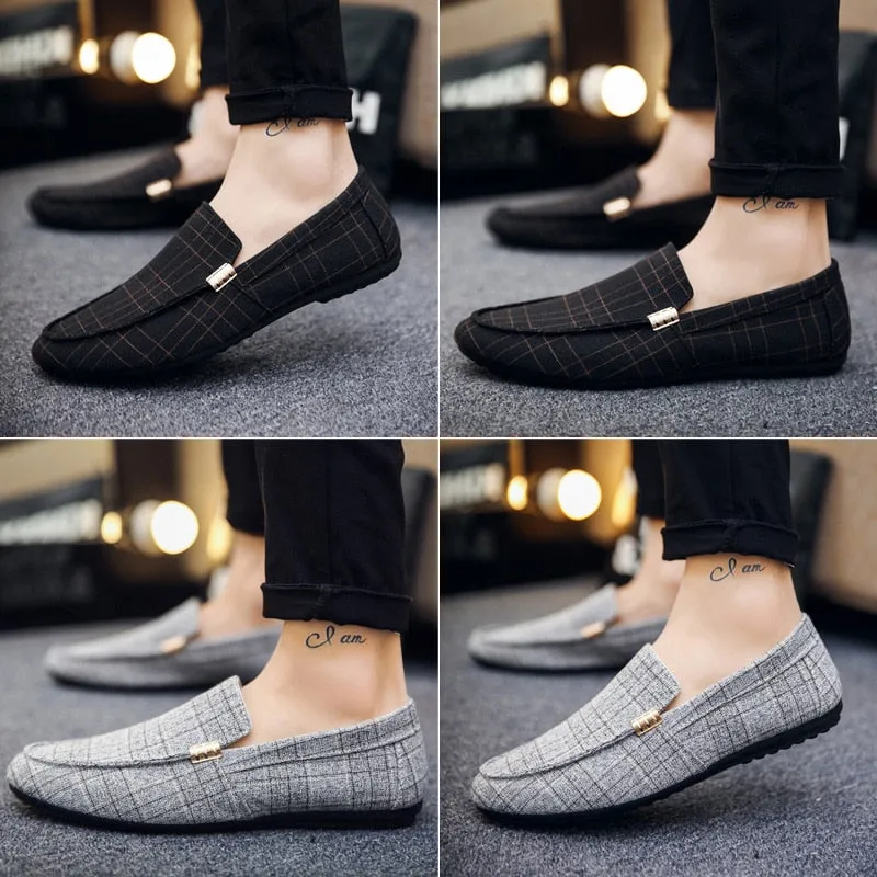 Men Casual Shoes 2021 Spring Summer Men Loafers New Slip On Light Canvas Youth Men Shoes Breathable Fashion Flat Footwear Flat Fancy Shoes