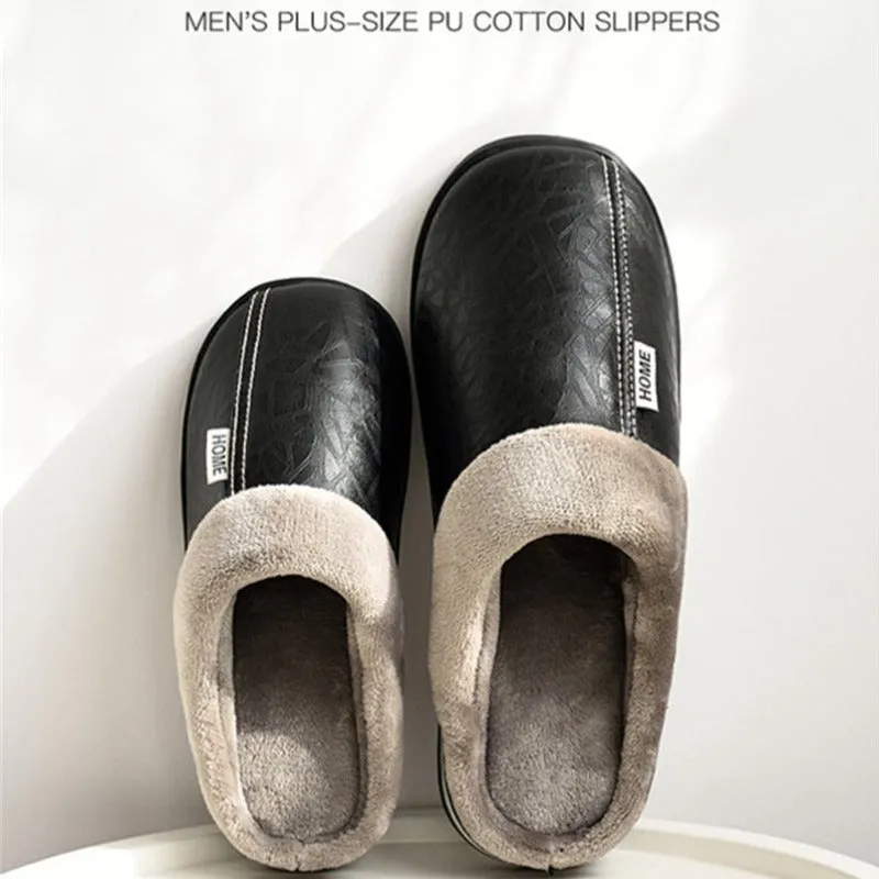 Tennis Slippers Cuzcare Fur Slippers For Men Comfy Cozy Leather Home Shoes