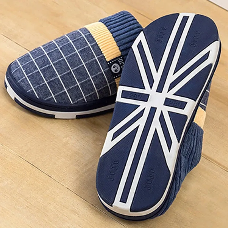 Fashionable Slippers Cuzcare Men Winter Slippers Warm Round Toe Soft Home Shoes