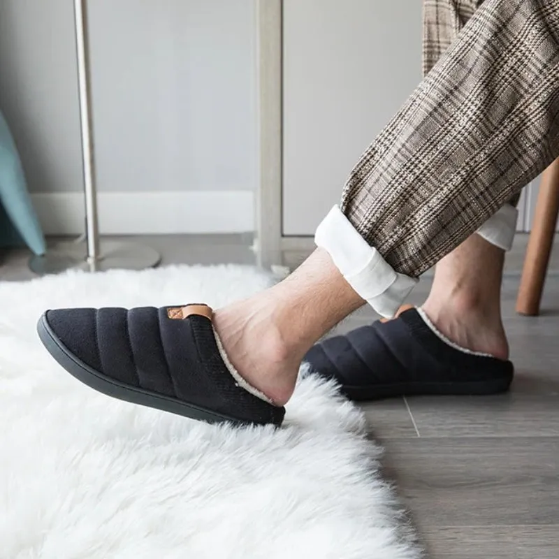 Cuzcare Warm Fur Slippers For Men Comfy Sole Interior Shoes Animal Slippers Adults