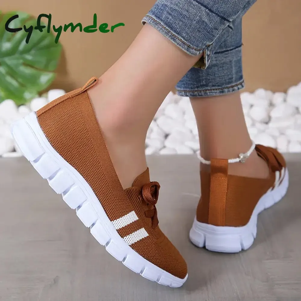 Original Penny Loafers With Penny Cyflymder Mesh Knitted Striped Flats Shoes for Women Summer Lace Up Casual Sneakers Woman Breathable Soft Sole Loafers Plus Size 43