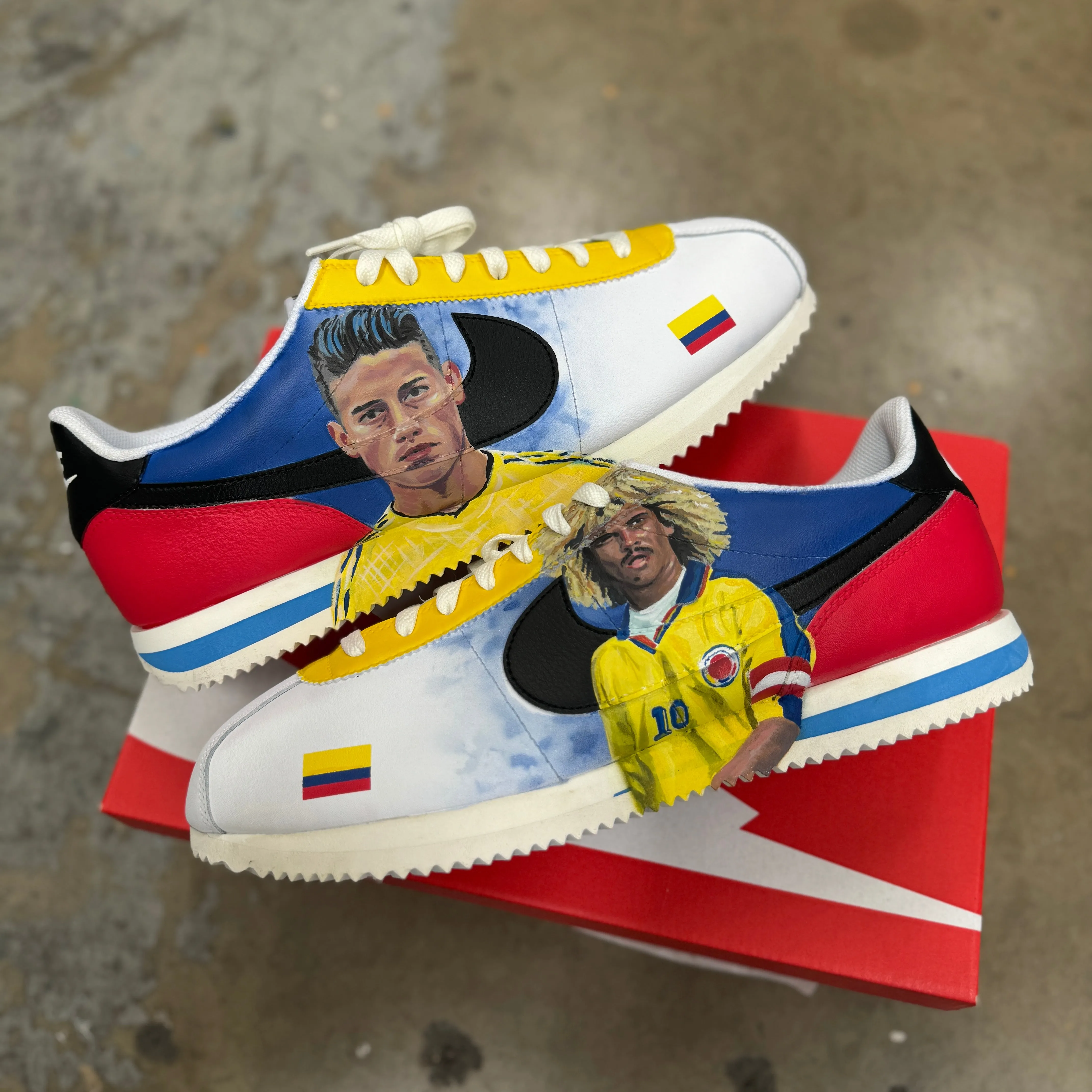 Asics Solution Speed Ff 2 Tennis Shoes Men's size 11.5 Nike Cortez Columbia Soccer theme - custom order - Invoice 2 of 2